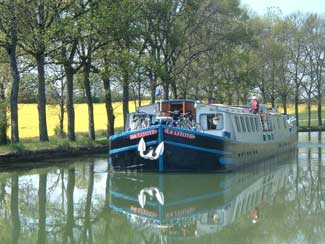 Barging in france image