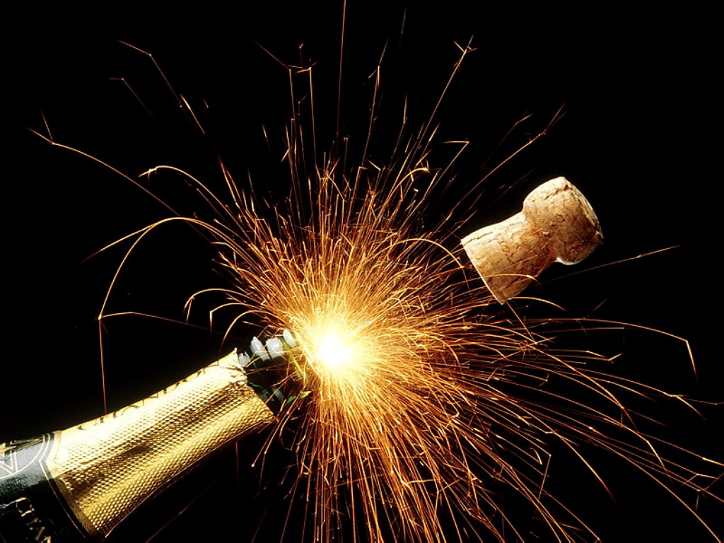 champagne sparkler bottle