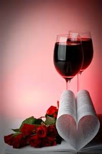 valentines day red wine glasses